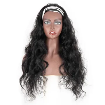 12A Fashion straight deep body wave braid different ombre colors synthetic hair headband wig Synthetic Hair Wig for black woman