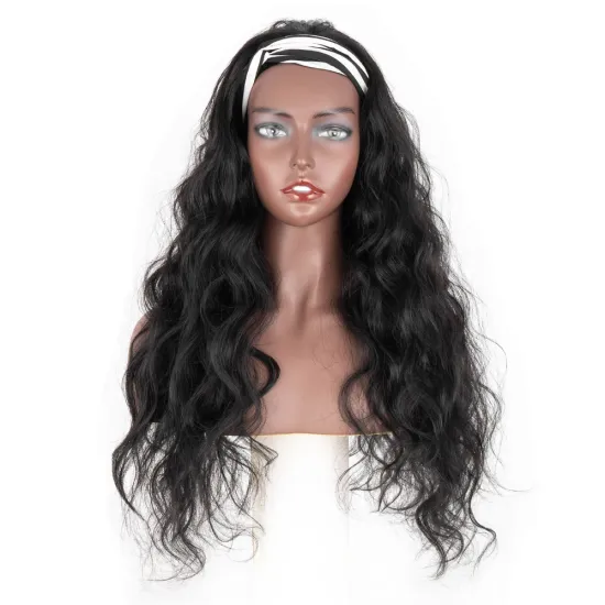 12A Fashion straight deep body wave braid different ombre colors synthetic hair headband wig Synthetic Hair Wig for black woman