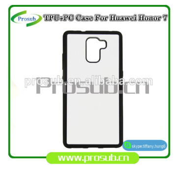 2d sublimation heat transfer PC +TPU silicon blank cell phone case for Prosub-Huawei Honor7