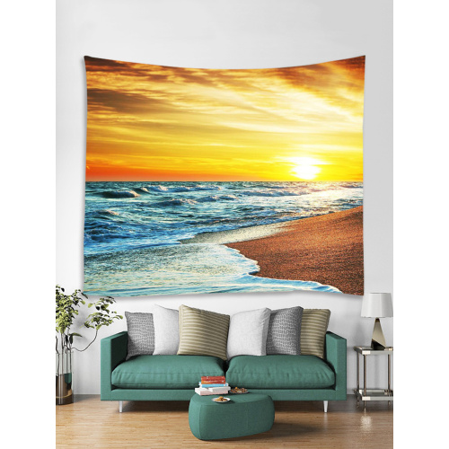 Tapestry Wall Hanging Sea Wave Sea Coast Beach Series Tapestry Sunrise Sunset Tapestry for Bedroom Home Dorm Decor