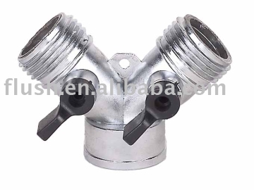 zinc Y coupling with valve