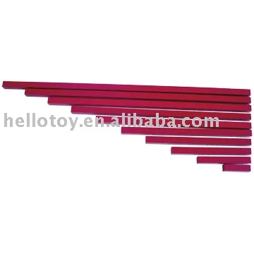 Wooden Toys - Montessori Toys - Long Red Rods  (Beechwood) (ATS0002)