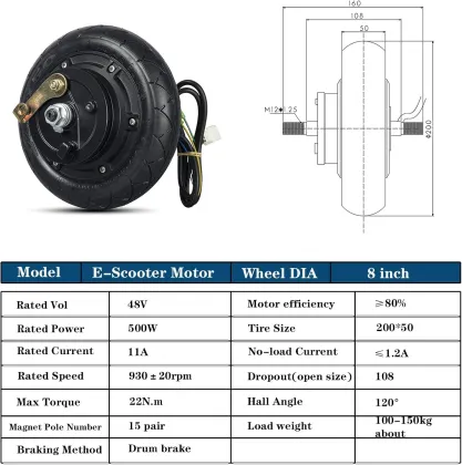 Electric Scooter Hub Motor Wheel Motor