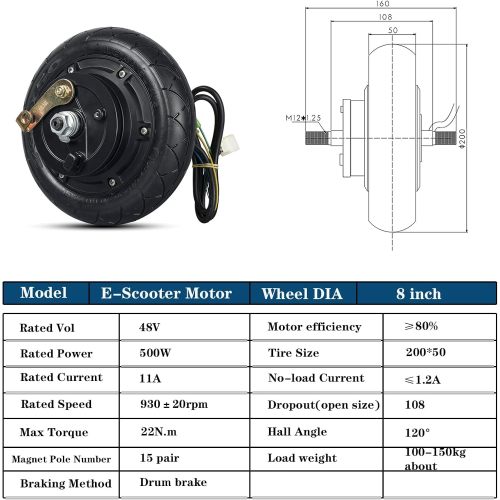 Electric Scooter Hub Motor Wheel Motor