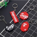 Surat tersuai / Nombor Keyring silikon Getah Keychain