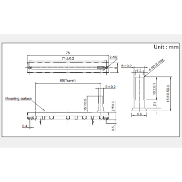 RS6011SP Series Slide Potentiometer