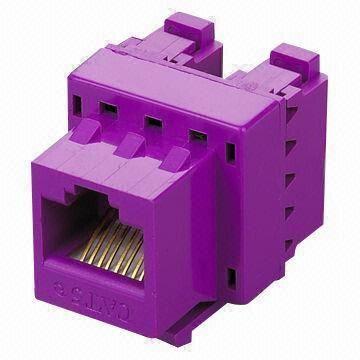 AMP Type Keystone Jack with 180° Angle and 24 to 26AWG Wire