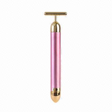 Face Massager for face Lifting/Slimming, with Vibration/Gold-plated Head, Electric and Waterproof