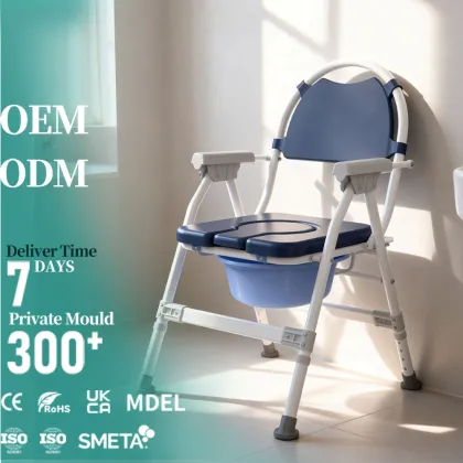 Elderly Support Toilet Chair with Anti Slip Cushion