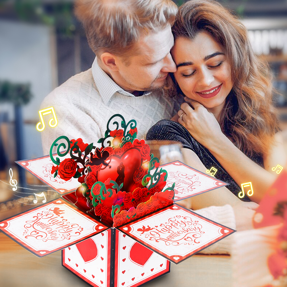 3D Anniversary Pop Up Greeting Card