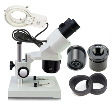 High Magnification Stereo Microscope with Ring Light for Precision Inspection and Repair