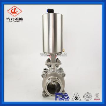 SS304 Or SS316L Clamp Pneumatic Ball Valve