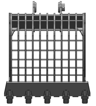 40T 1.9m³ skeleton bucket for soil rock separation