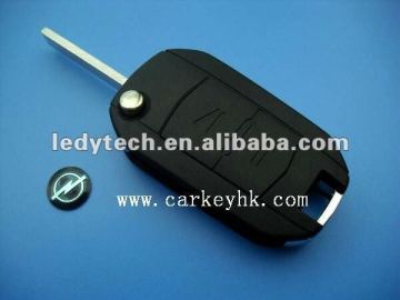 Top quality Opel 2 button flip modified remote key blank HU100 blade
