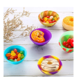 Bacias de frutas de silicone multicolor personalizadas úteis