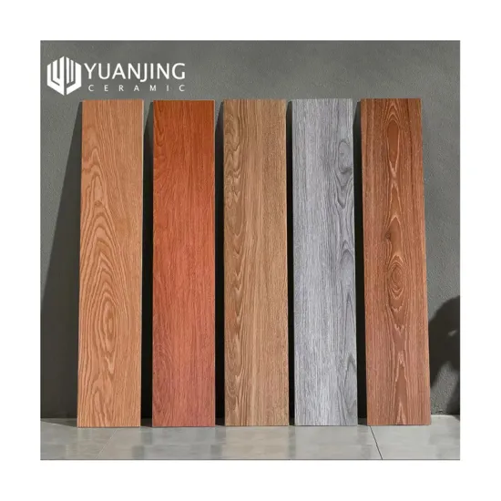 150x800mm Wood Finish Solid Wood-Imitate Ceramic Bricks Wooden Tiles for Bedroom and Living Room Flooring with Non-Slip Design
