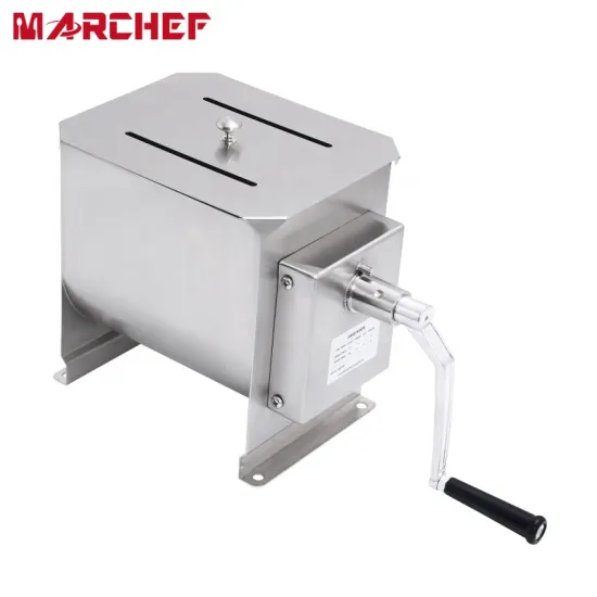 Commercial Kitchen Stainless Steel Sausage Grinder and Manual Meat Mixer
