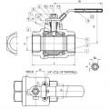 DN15-DN50 1PC / 2PC VALVE DE BALL (1000WOG)