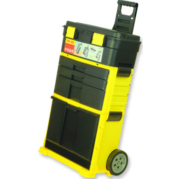 Durable Plastic Stackable Trolley Rolling Tool Case