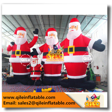 2016 hot sale Inflatable Christmas Santa Claus Outdoor decoration cartoon character santa claus high quality for sale