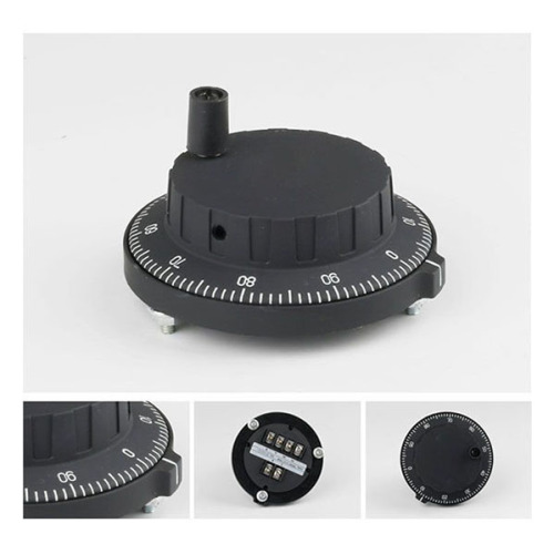 Generador de pulso rotatorio manual de plástico negro 100 PPR