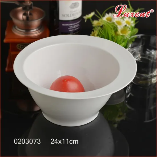 Factory wholesale hotel high-white ceramic round soup bowls