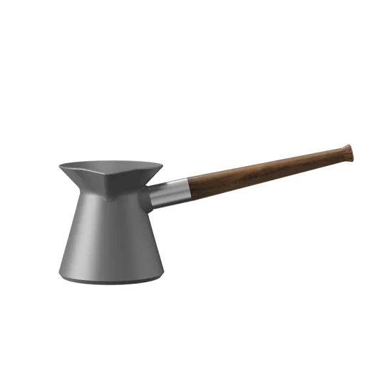 DHPO Ceramic Turkish Coffee Pot with Walnut Wood Handle