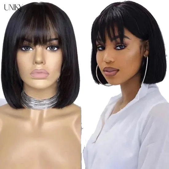 Uniky Brazilian Hair HD Lace Wig Closure Human Hair Lace Front Wigs For Black Women Short Bob Lace Frontal Human Hair Wigs