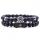 Bracelet Onyx mat avec tête de lion noire