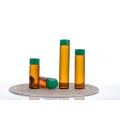 22mm plastic capped brown glass bottle
