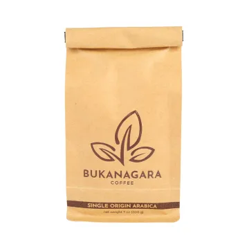 Biodegradable Kraft Coffee Bean Flexible Bag Logo Design