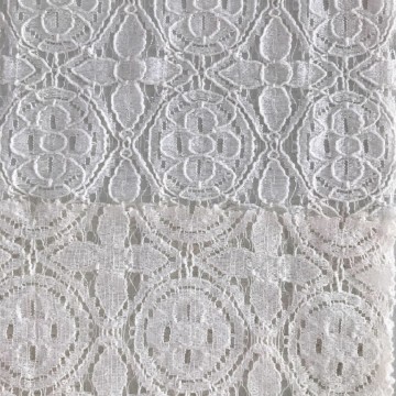 Nylon Cotton Lace Fabric Floded Garn