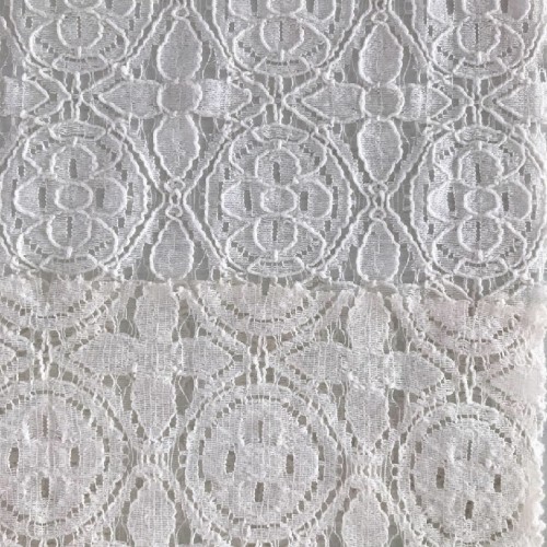 Nylon Cotton Lace Fabric Floded Yarn