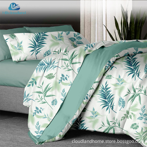 Cloudland QingpingYue Printed Tencel Duvet Cover Set Queen Size 3 Pieces
