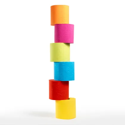 Wholesale Dyed Color Custom Toilet Paper Rolls
