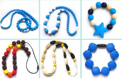 Silicone Bead teething necklace for mom Dishwasher Safe