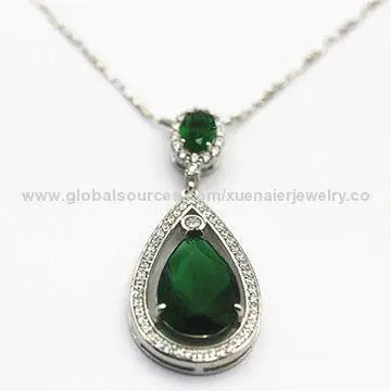 Beautiful jade fashion copper pendant
