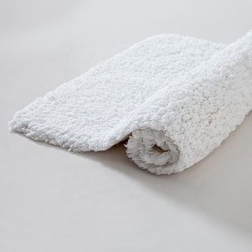 Fluffy Thick Water Absorbent Non-Slip Cotton Tufted Shower Bath Mat for Luxury Hotels