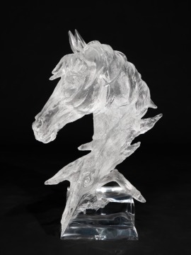 Steed Crystal Transparent Horse Sculpture small decoration