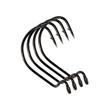 Bulk Black Nickel Fishing Hooks Size 8#-5/0# for Sea and Freshwater 