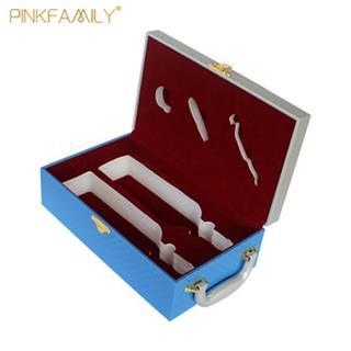 2018 new arrival luxury leather wine box gift box for 2 bottle