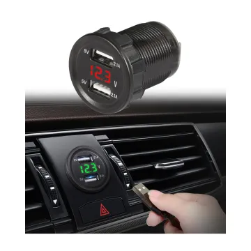 Factory Supply 12V Usb Socket Voltmeter USB C Adapter Car USB Charger Socket