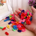 Wholesale 100 Pcs Colorful Child Kids Hair Holders Cute Rubber Hair Band Elastics Accessories Girl Charms Tie Gum