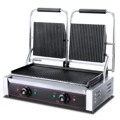 High Quality Restaurant Kitchen Equipment Industrial Electric Grill Sandwich Panini Press Grill