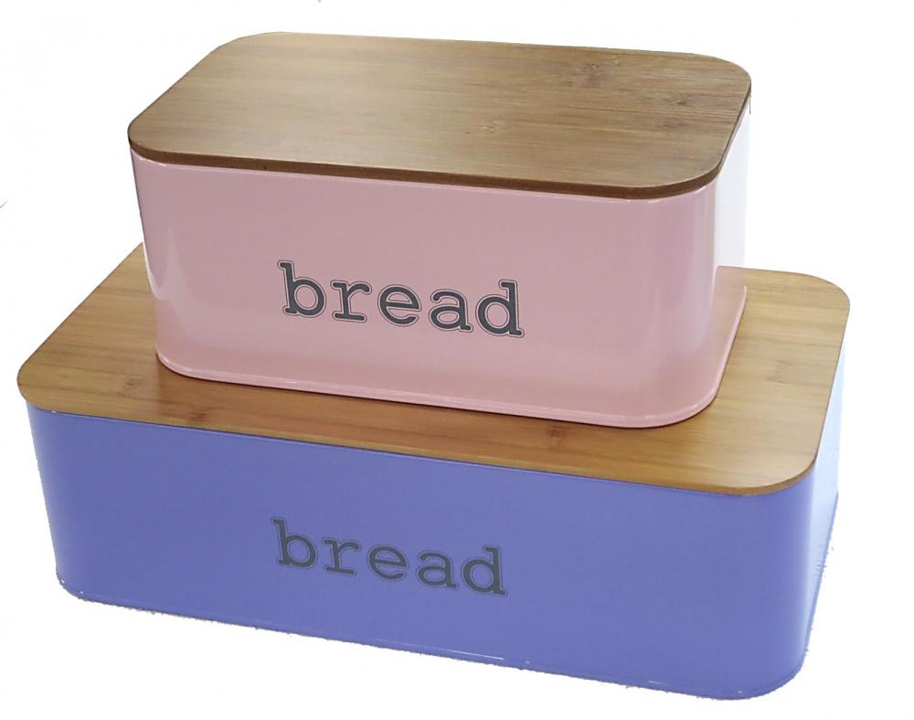 Bread Box with Bamboo Cutting Board Lid