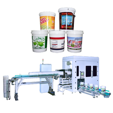 طابعة APM-6350 PAIL: آلة طباعة الأوفست التلقائية لدلو البلاستيك الأسطواني
