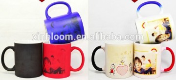 thermal transfer printing ceramic colour changingmug, starbuck style creative coffee cup