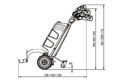 Electric Tow Tractor Smart Luggage Cart 1000kg