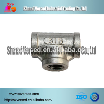 stainless steel 316 equal TEE precision casting pipe fittings Factory