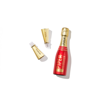 Sipper in bottiglia di champagne in plastica dorata personalizzata per mini bottiglie - vendita calda